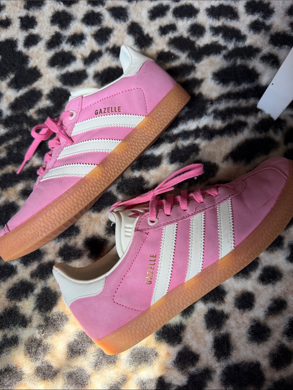 adidas Gazelle Pink and White Low-Top Sneakers - Picture 4 of 4